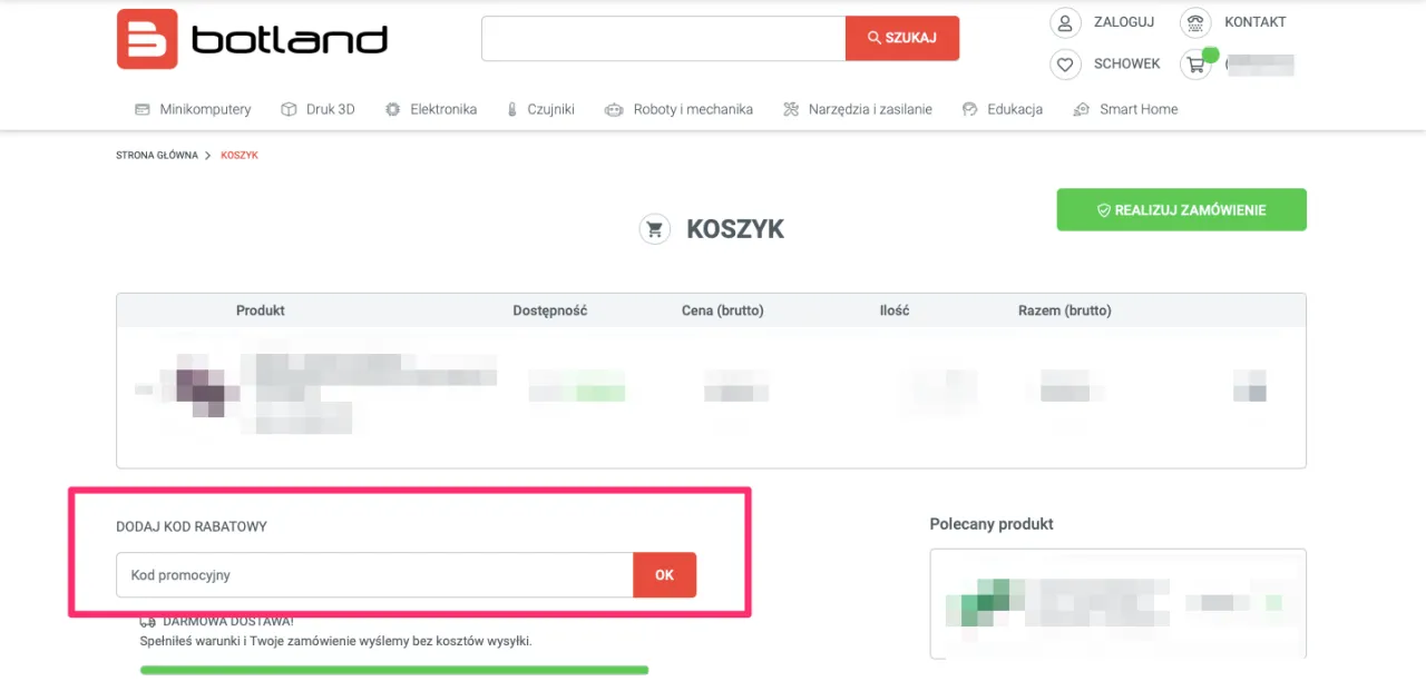 Zdjęcie Kody rabatowe Botland: zaoszczędź na elektronice i robotyce