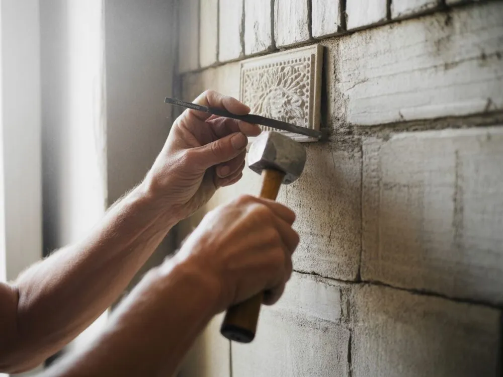 Zdjęcie Jak zdjąć kamień dekoracyjny ze ściany bez uszkodzeń i stresu