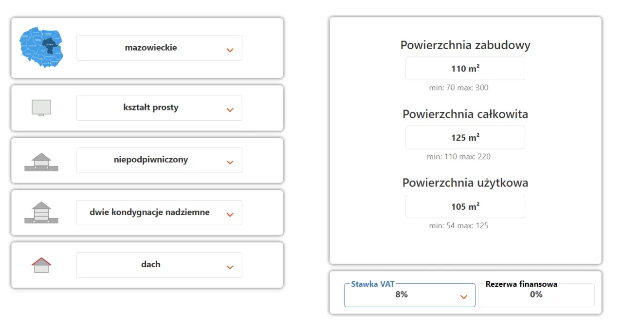 Zdjęcie Kalkulator kosztu stropu Teriva: Oblicz cenę budowy online