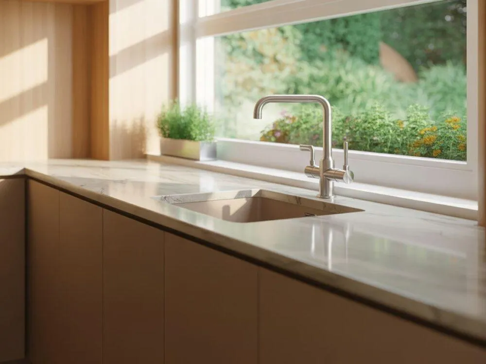 Zdjęcie Brązowe meble kuchenne: jaki blat wybrać? Praktyczny przewodnik