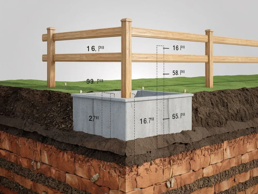 Zdjęcie Jak głęboki fundament pod ogrodzenie, aby uniknąć kosztownych napraw?