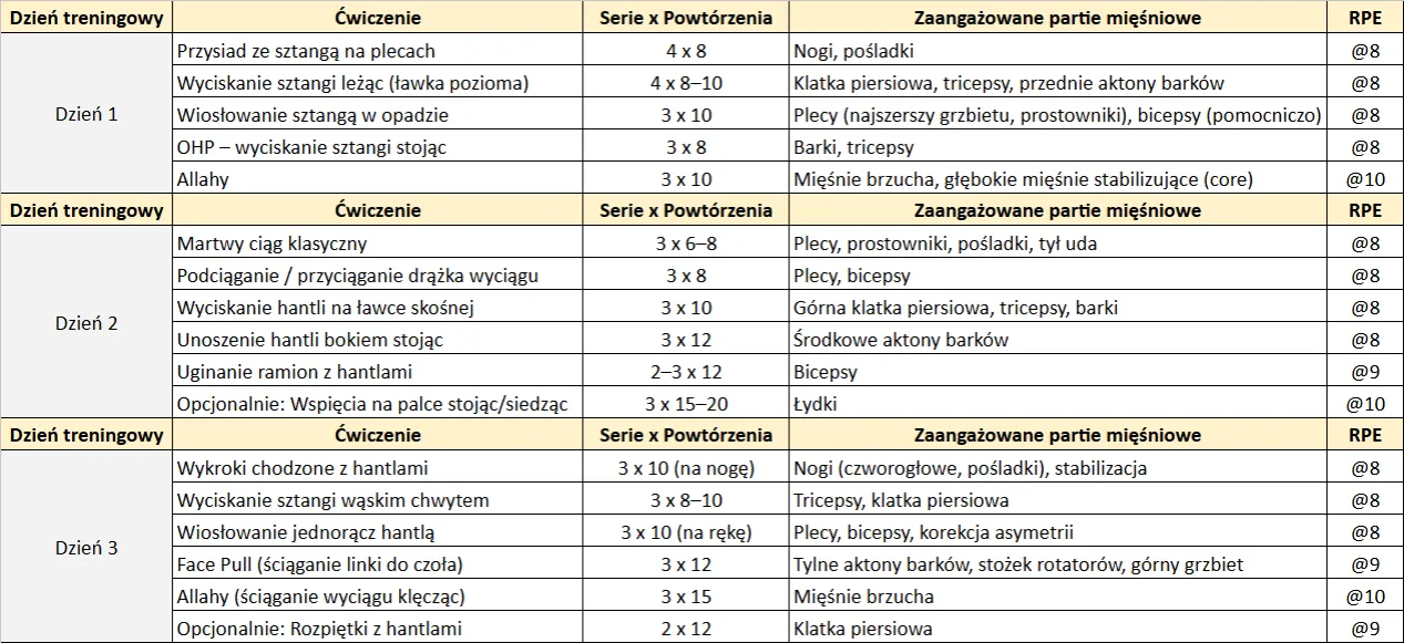Zdjęcie Jak łączyć partie mięśniowe? Efektywne plany treningowe Split, PPL, FBW