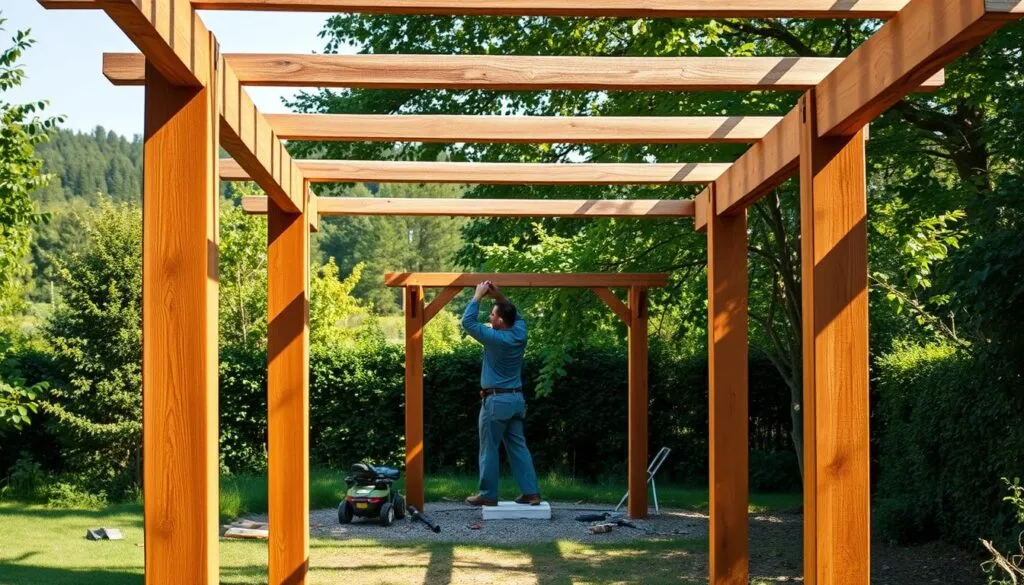 Zdjęcie Samodzielna budowa pergoli: przewodnik krok po kroku