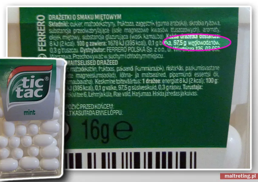 Zdjęcie Tic Tac ile kalorii? Zaskakujące fakty o kaloryczności drażetek!