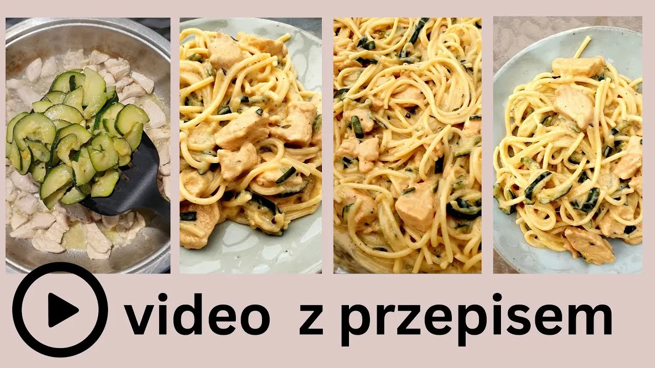 Zdjęcie Szybkie i zdrowe spaghetti z cukinii z kurczakiem na obiad