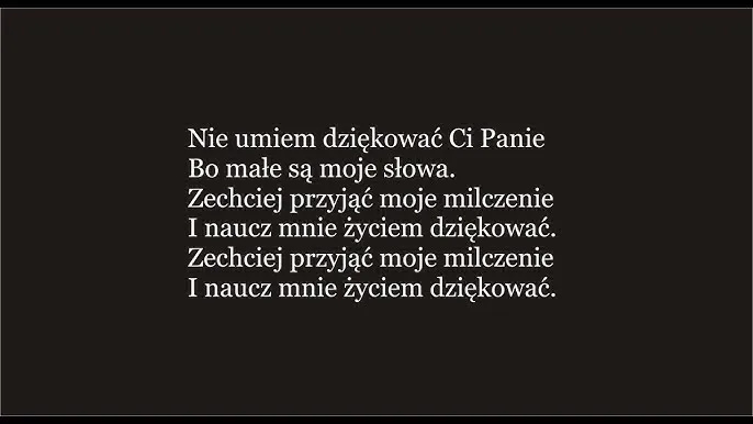 Zdjęcie Dlaczego nie umiem dziękować Ci Panie porusza serca wiernych?