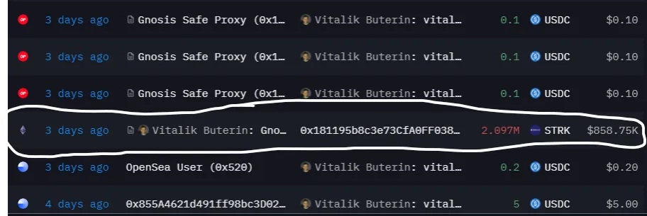 Zdjęcie Vitalik buterin porządkuje swoje święta i pozbywa się tokenów ze swojego portfela