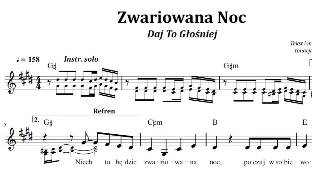 Zdjęcie Partytura ani słowa Accantus - znajdź nuty do tej piosenki