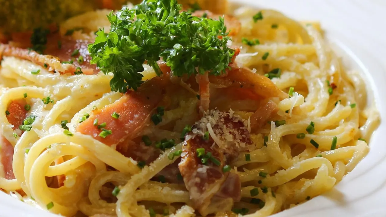 Zdjęcie Pyszne spaghetti carbonara z kurczakiem w 40 minut – idealne dla rodziny