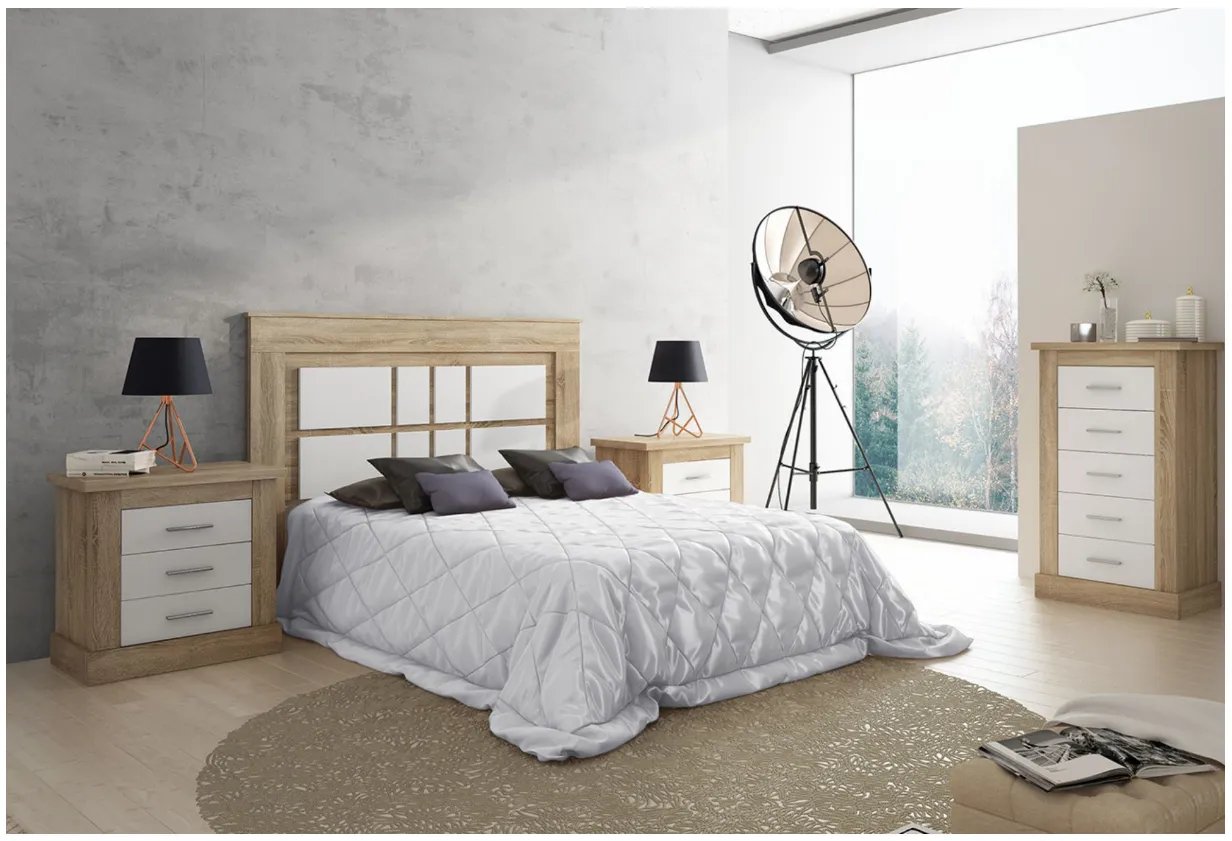 Zdjęcie Dormitorio de matrimonio en blanco: crea un oasis cálido y elegante