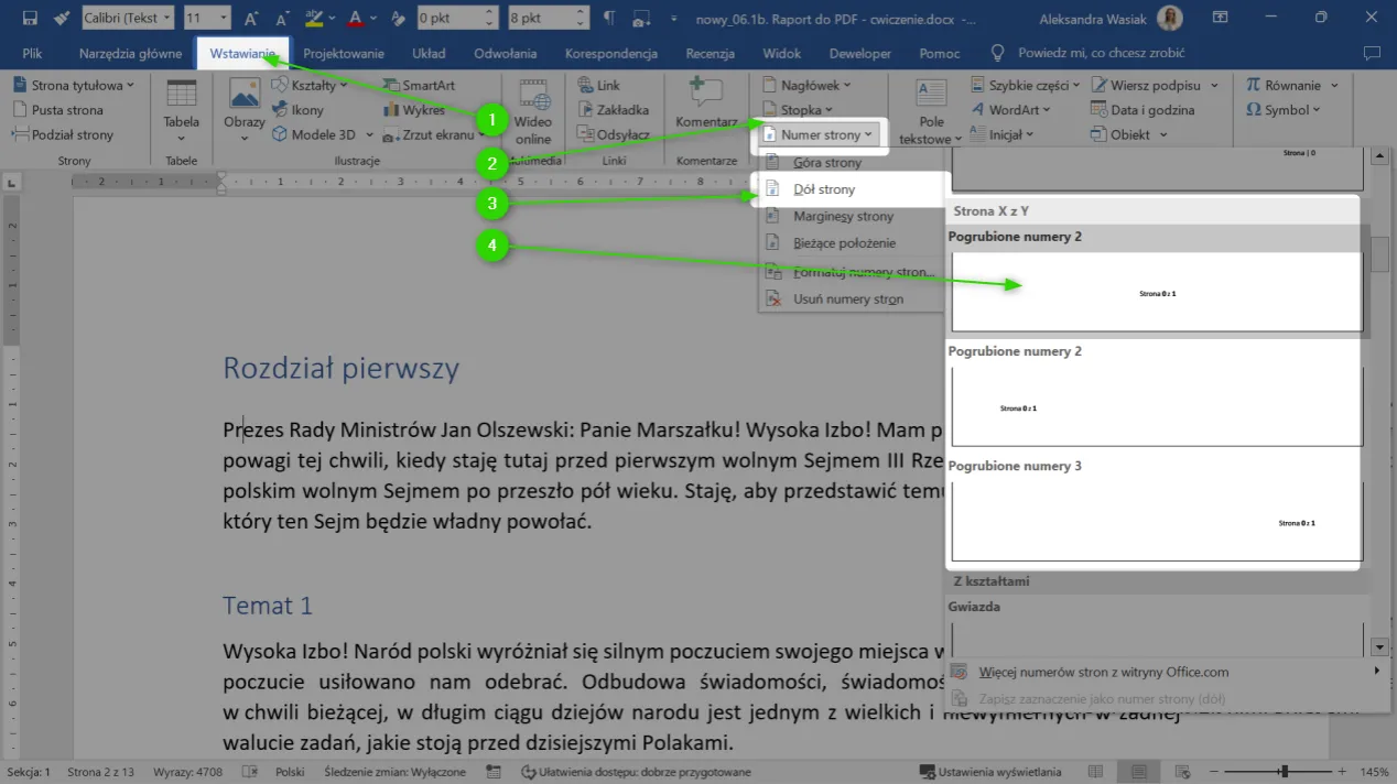 Zdjęcie Jak numerować strony w Wordzie od 2 bez błędów i frustracji