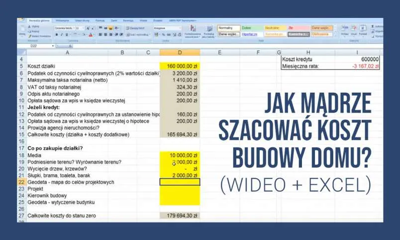 Zdjęcie Arkusz kalkulacyjny kosztorysu budowlanego: Oszczędzaj czas i pieniądze