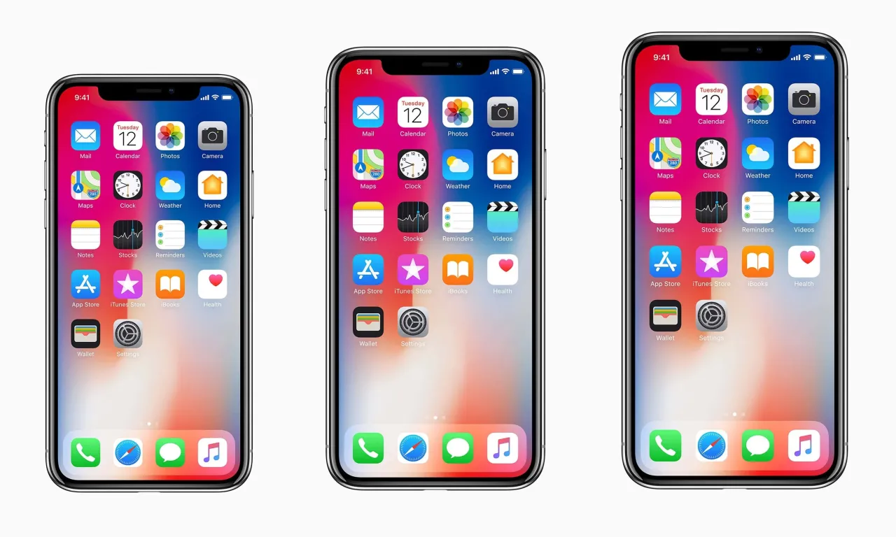 Zdjęcie Ekran w Apple iPhone X - porównanie z innymi modelami