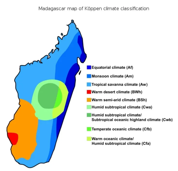 Zdjęcie Mapa Madagaskaru gdzie leży wyspa na Oceanie Indyjskim