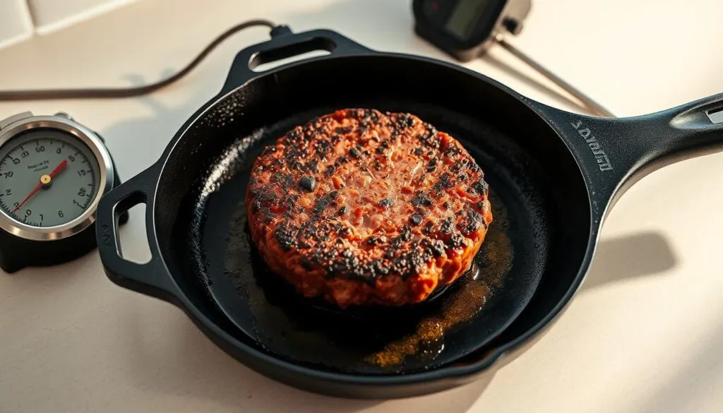 Zdjęcie Ile smażyć burgera, aby był idealnie soczysty i nie przesuszyć mięsa