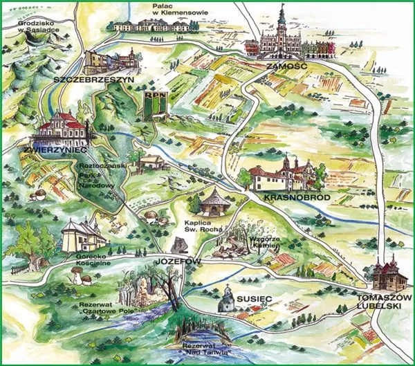 Zdjęcie Roztocze mapa atrakcji – odkryj najpiękniejsze miejsca do zwiedzania