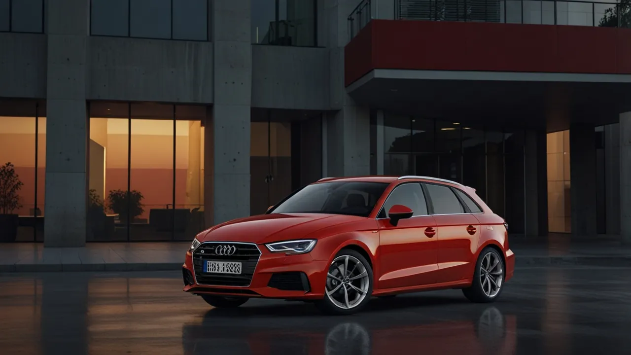 Zdjęcie Czerwone Audi A3: Ikona Sportowego Stylu i Elegancji