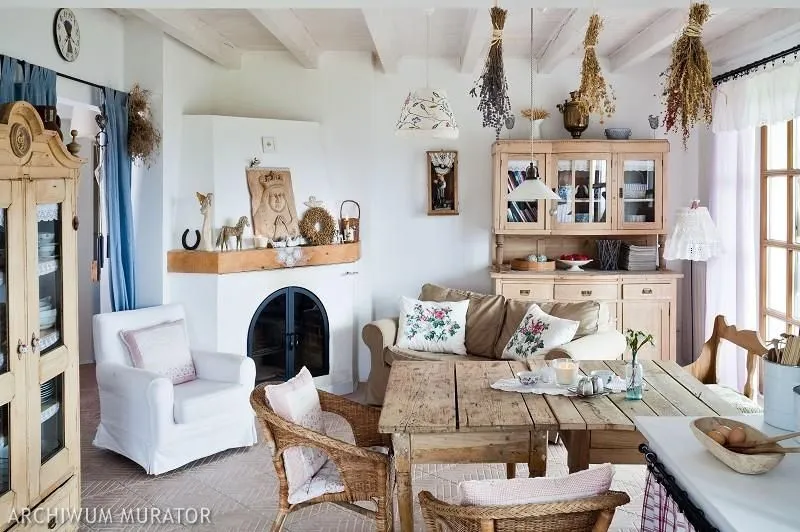 Zdjęcie Jak urządzić salon w stylu rustykalnym: 10 inspirujących pomysłów