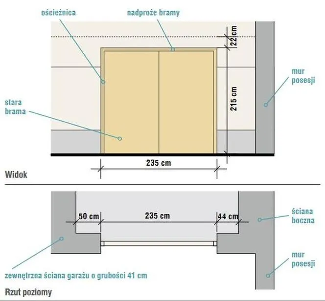 Zdjęcie Jakie wymiary otworu pod bramę garażową, aby uniknąć problemów?