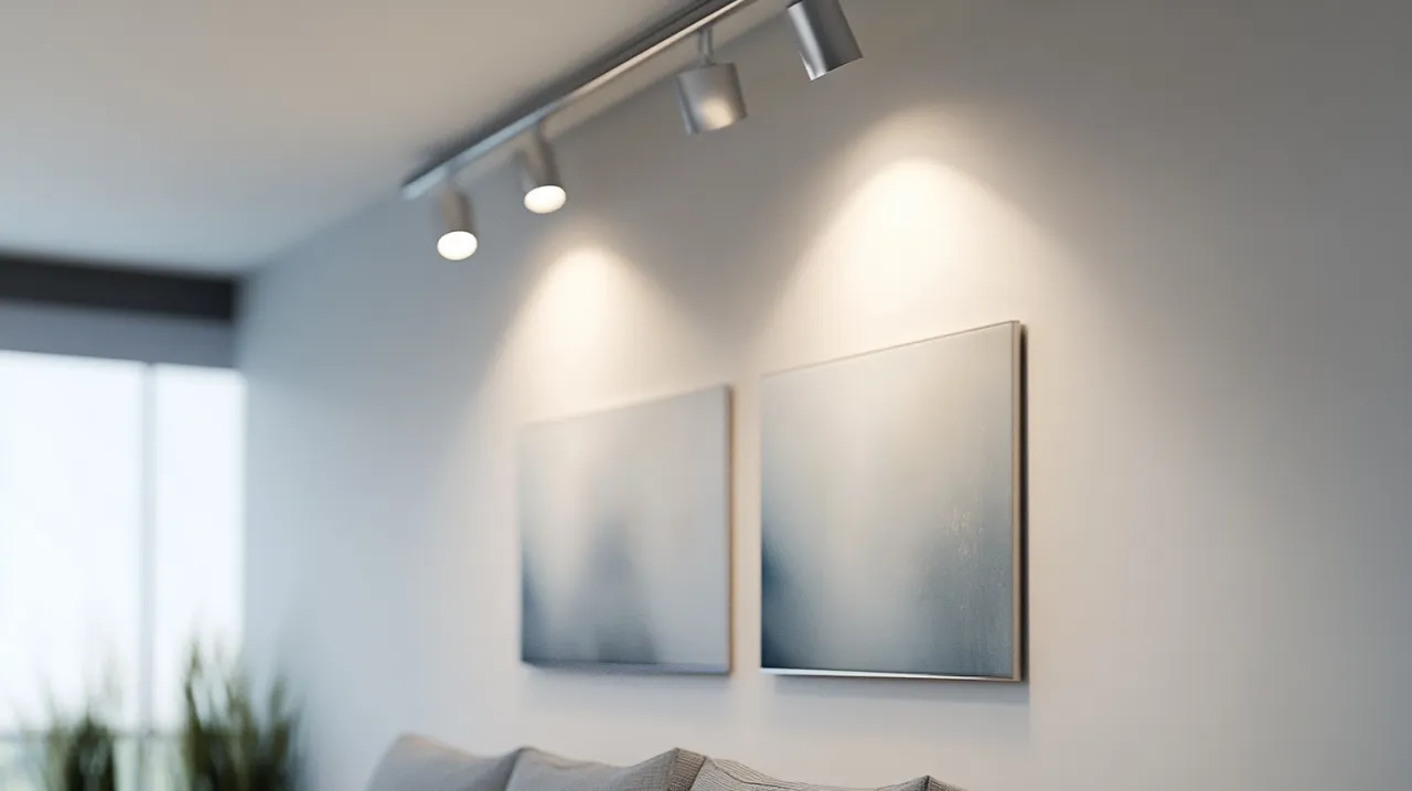 Zdjęcie Lampa na szynie - designerska lampa sufitowa na szynie do wnętrza