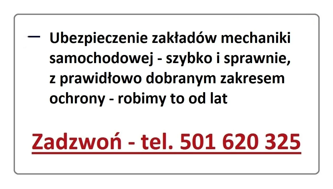 Zdjęcie Ile kosztuje ubezpieczenie warsztatu samochodowego? Sprawdź, co wpływa na ceny