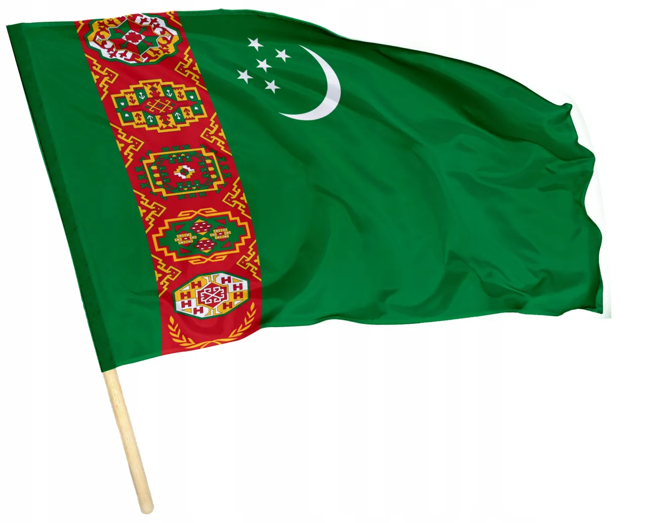 Zdjęcie Jak wygląda flaga Turkmenistanu - znaczenie i symbole ukryte w kolorach