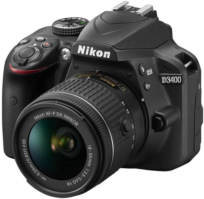 Zdjęcie Lustrzanka cyfrowa Nikon D3400 AF-P 18-55 VR czarny - poznaj szczegóły