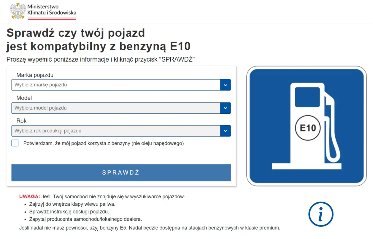 Zdjęcie Benzyna E10 do jakich samochodów? Sprawdź, czy Twój pojazd jest kompatybilny