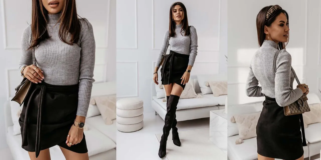 Zdjęcie Jak stylowo łączyć sweter ze spódnicą: modne triki i inspiracje