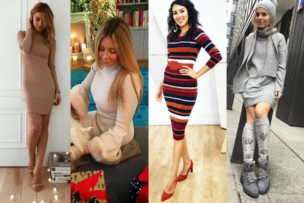 Zdjęcie Jakie buty do dzianinowej sukienki, aby wyglądać stylowo i modnie