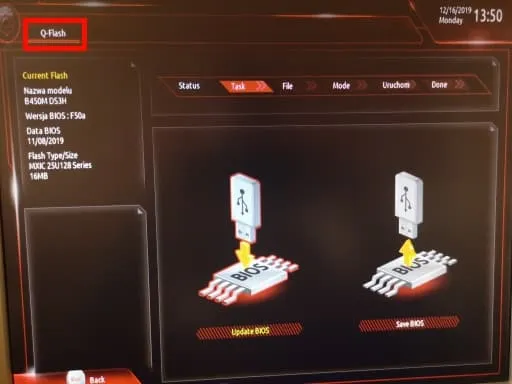 Zdjęcie Jak zaktualizować BIOS Gigabyte bez ryzyka uszkodzenia płyty głównej