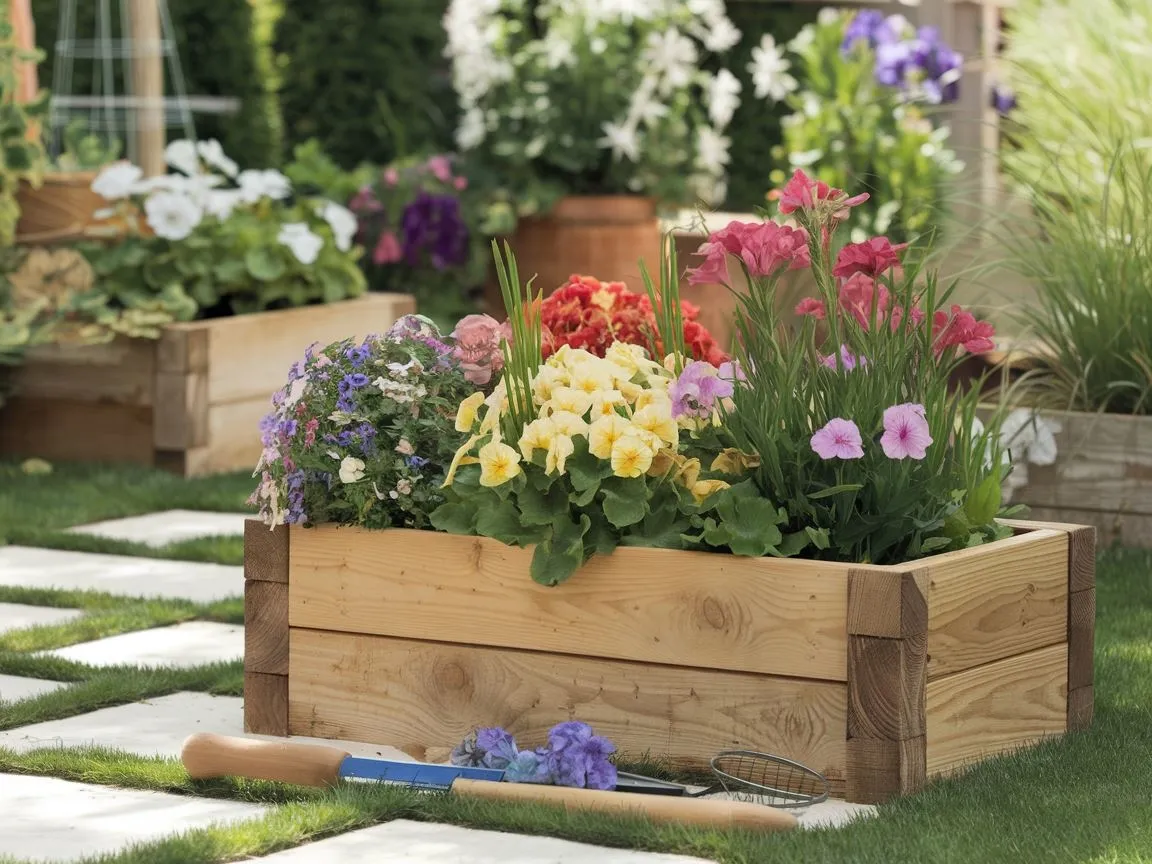 Zdjęcie Jak zrobić drewniany kwietnik do ogrodu? Praktyczny poradnik DIY
