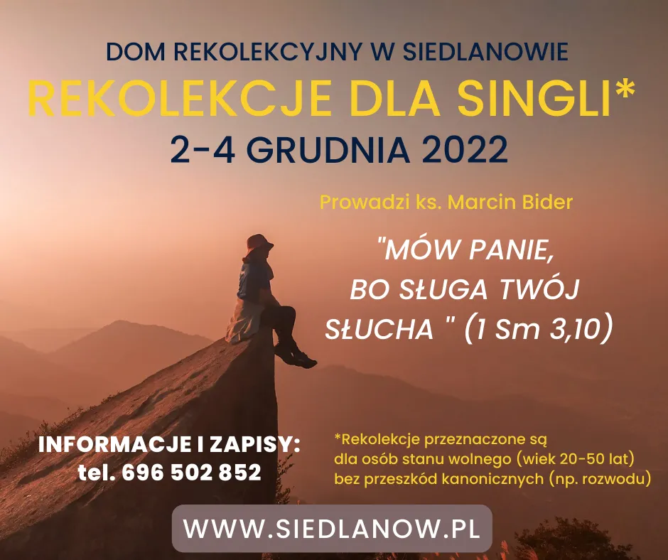 Zdjęcie Rekolekcje dla singli - jak znaleźć duchowe wsparcie i zbudować wspólnotę