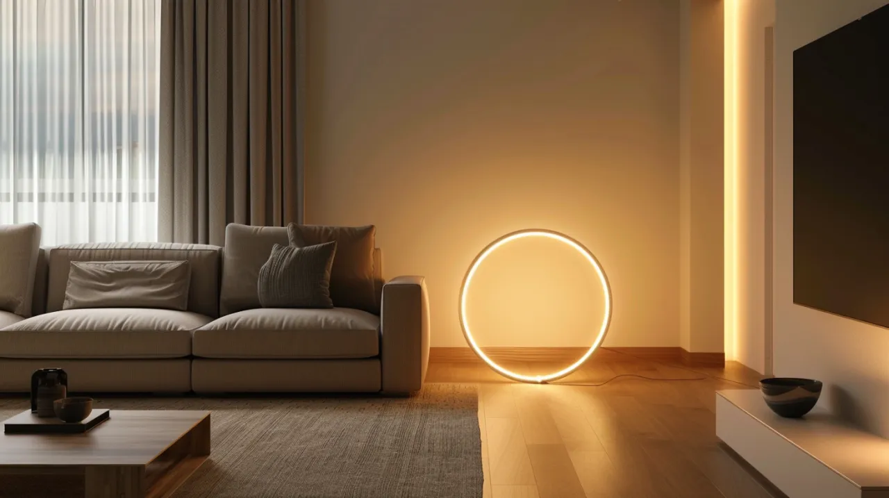 Zdjęcie Lampa narożna LED: Najlepsze lampy narożne pierścieniowe LED do wnętrza