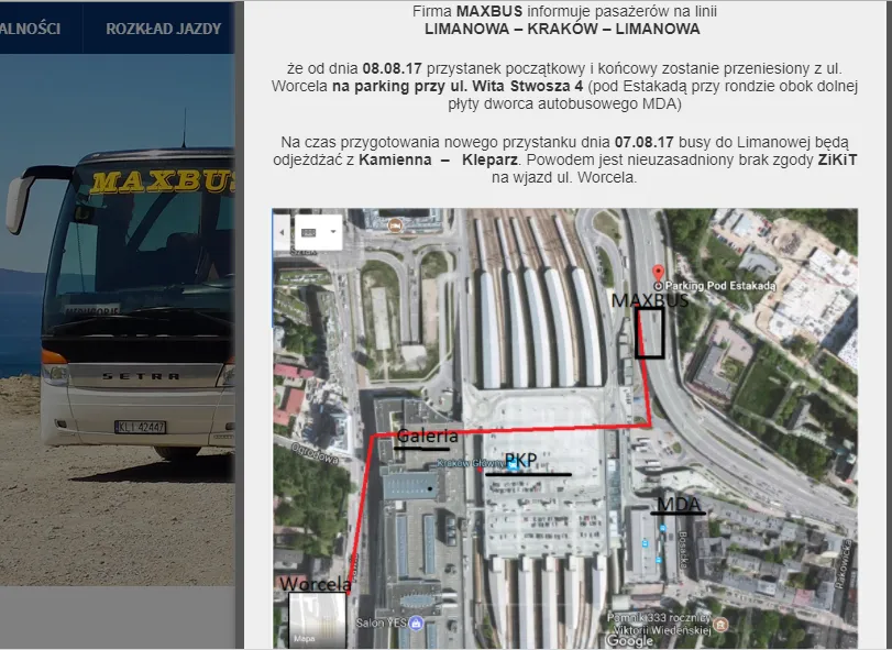 Zdjęcie Gdzie odjeżdżają busy z Limanowej do Krakowa? Sprawdź przystanki