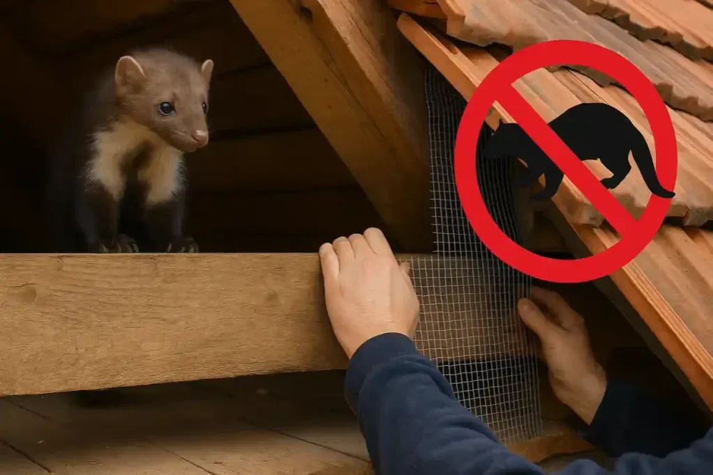 Zdjęcie Jak kuna wchodzi na dach i jak jej zapobiec w prosty sposób