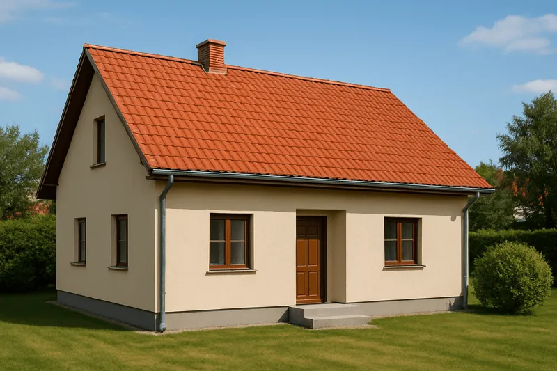 Zdjęcie Jaki kolor elewacji do czerwonego dachu i brązowych okien, aby uniknąć nietrafionych wyborów?