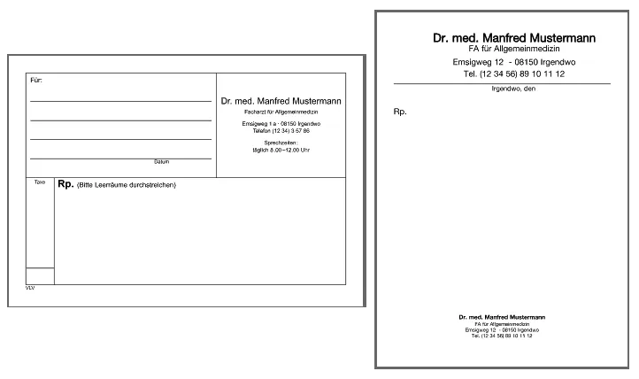 Zdjęcie Kostenlose Privatrezept Word Vorlage: Einfach und individuell anpassbar