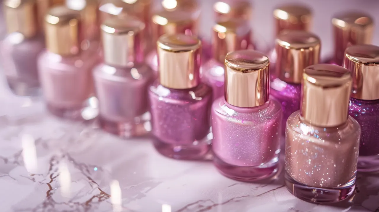 Zdjęcie Lakier hybrydowy perłowy różowy - wyjątkowy manicure na każdą okazję