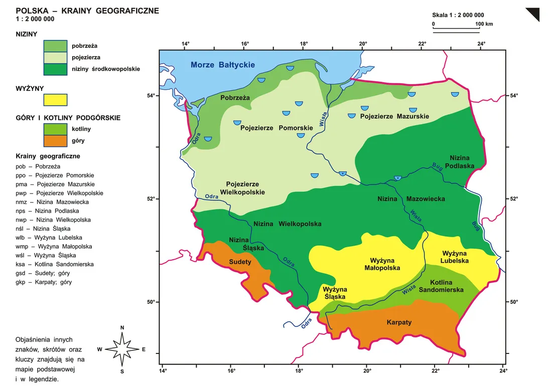 Zdjęcie Pojezierza Polski na mapie: Gdzie znajdują się jeziorne krainy