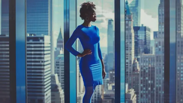 Zdjęcie Jaki kolor rajstop do niebieskiej sukienki, by wyglądać stylowo?