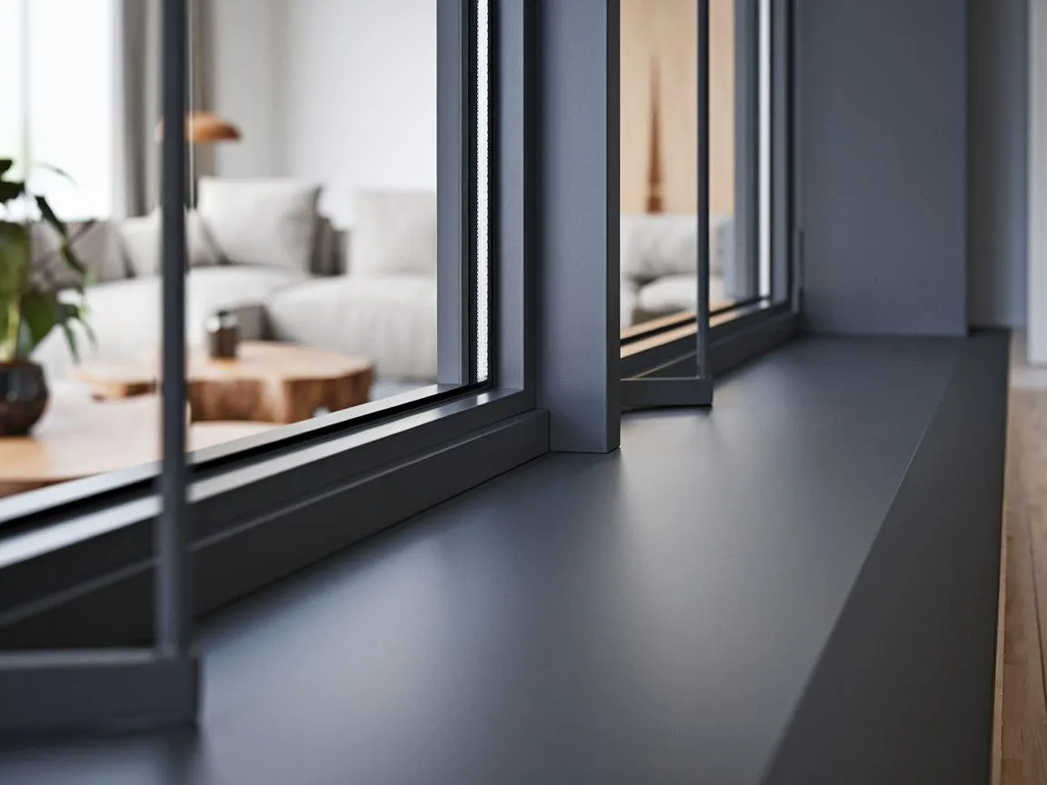 Zdjęcie Jakie parapety wewnętrzne najlepiej pasują do okien antracytowych?
