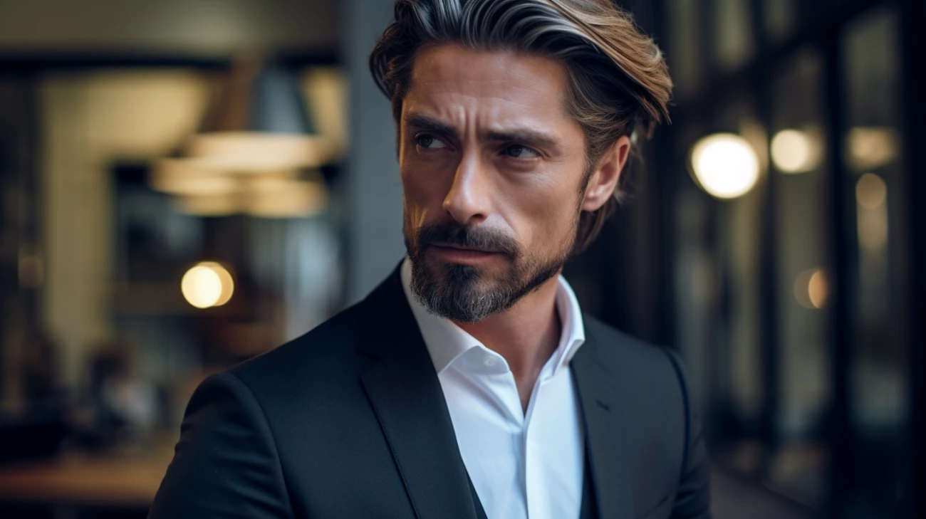 Fryzura męska z przedziałkiem: Subtelna elegancja w męskiej stylizacji