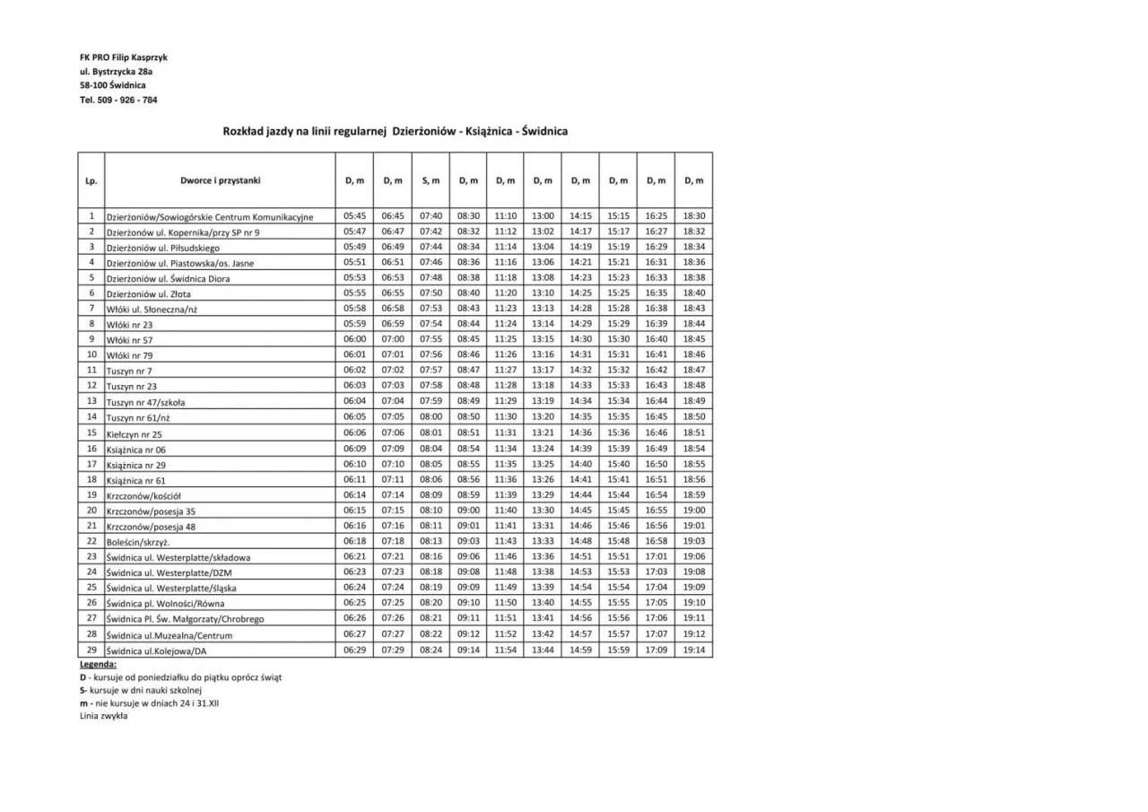 Zdjęcie Rozkład jazdy autobusów Dzierżoniów – nie przegap ważnych połączeń