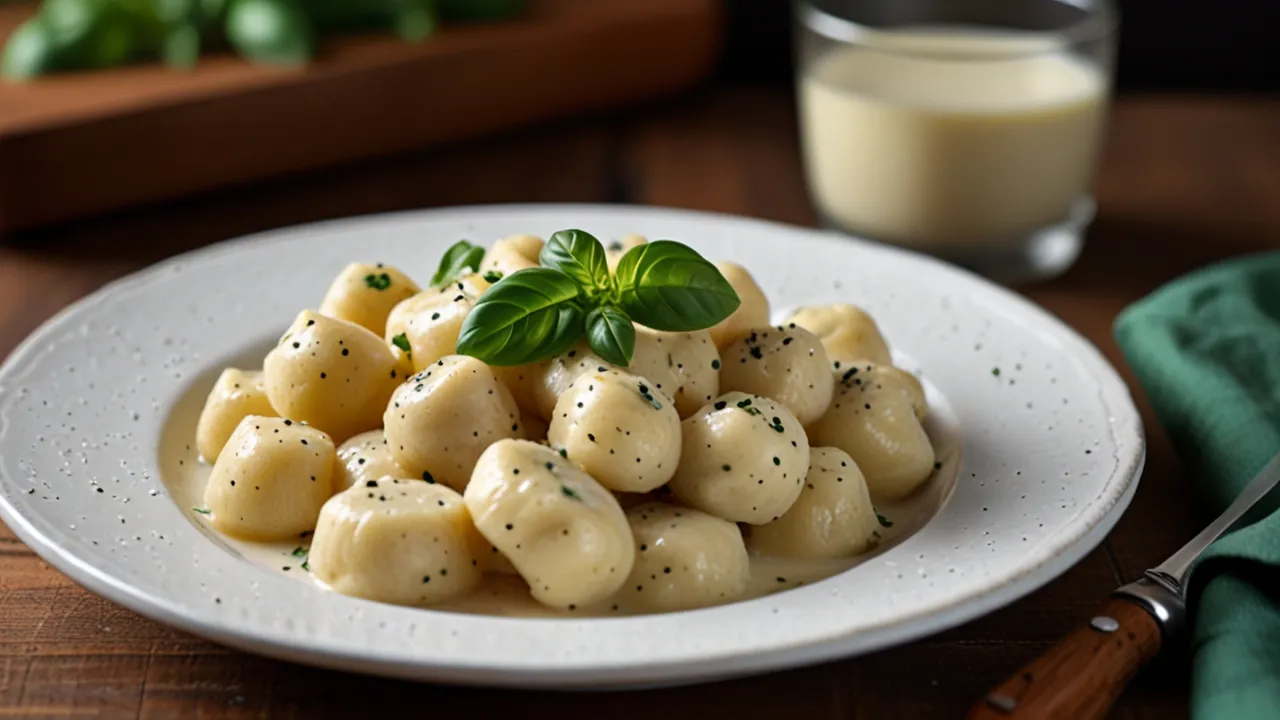 Zdjęcie Gnocchi z sosem śmietanowym: Przepis na pyszne gnocchi z kremowym sosem