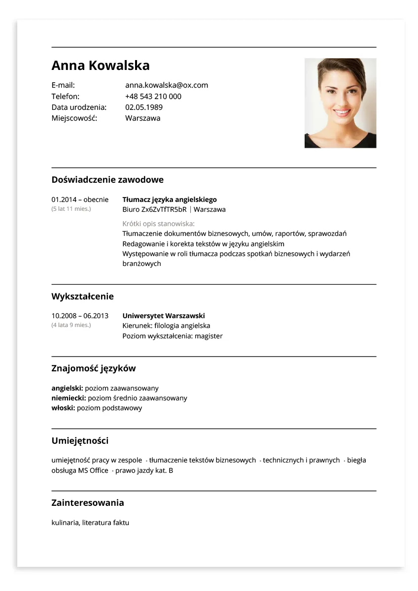 Zdjęcie Jak przetłumaczyć CV na angielski: 5 kluczowych kroków i wskazówek