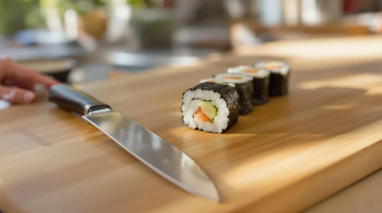 Zdjęcie Jak kroić sushi perfekcyjnie, aby uniknąć uszkodzeń rolek