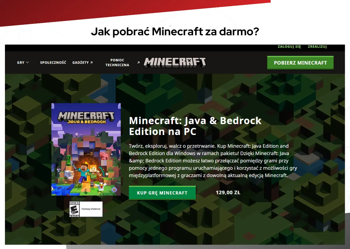 Zdjęcie Jak pobrać Minecraft 1.9 za darmo? Legalne opcje i ostrzeżenia