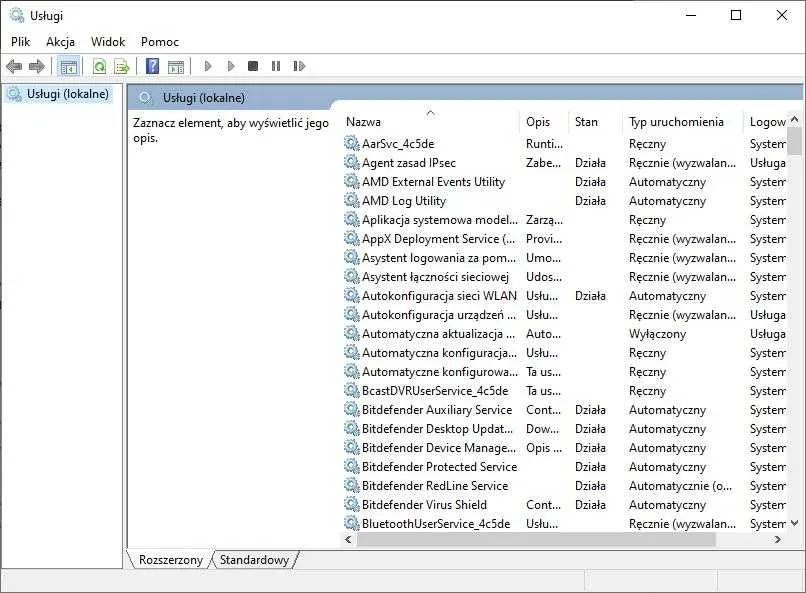 Zdjęcie Usługi Windows 10, które można wyłączyć dla lepszej wydajności i oszczędności baterii