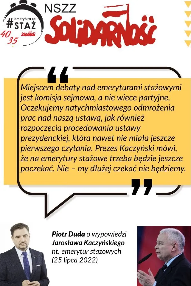 Zdjęcie Kiedy PiS wprowadzi emerytury stażowe? Oczekiwania i niepewność